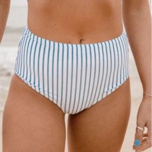 Breezy Stripe High-Waisted Bottoms